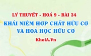 Khái niệm hợp chất hữu cơ, hoá học hữu cơ, cách phân loại hợp chất hữu cơ - Hoá 9 bài 34